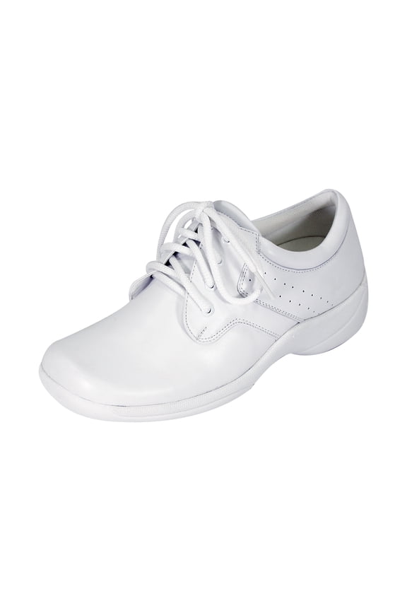 Delores Wide Width Professional Sleek Shoe WHITE 6