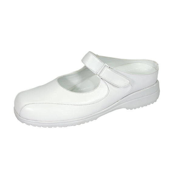 24 HOUR COMFORT Dolores Wide Width Comfort Shoes For Work and Casual Attire WHITE 5