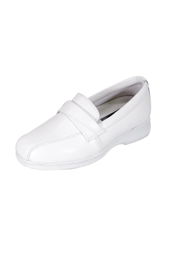 Doris Wide Width Professional Sleek Shoe WHITE 7