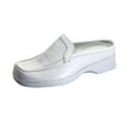 thumbnail image 1 of 24 HOUR COMFORT Ethel Wide Width Comfort Leather Clogs WHITE 5.5, 1 of 6