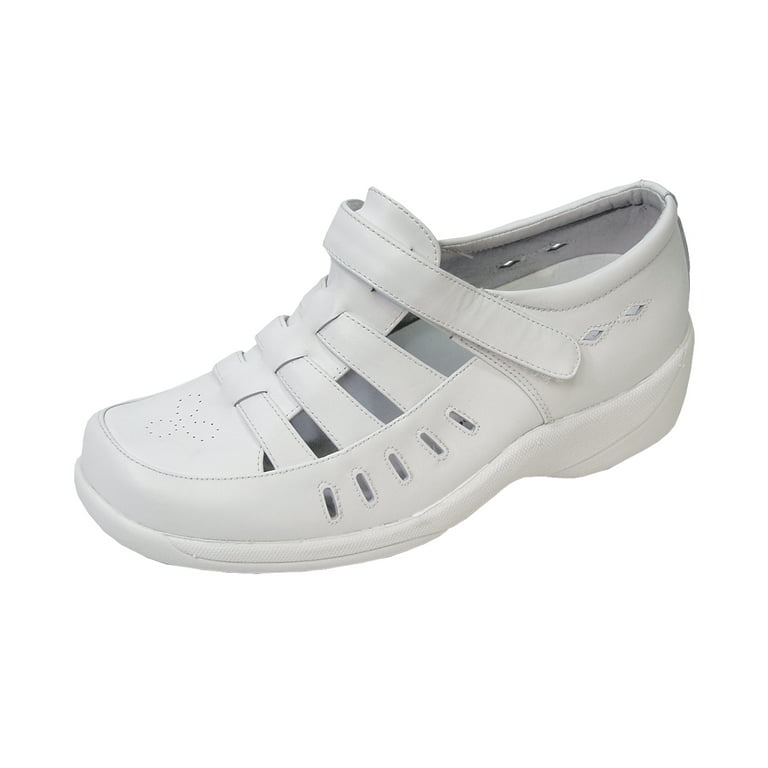 24 HOUR COMFORT Fiona Wide Width Comfort Shoes For Work and Casual Attire  WHITE 8.5 