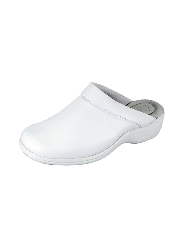 Frida Wide Width Comfort Shoes For Work and Casual Attire WHITE 6