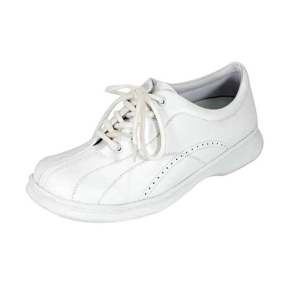 24 HOUR COMFORT Gia Wide Width Professional Sleek Shoe WHITE 12