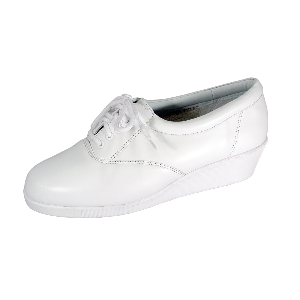 24 HOUR COMFORT Helga Wide Width Comfort Shoes For Work and Casual Attire WHITE 8