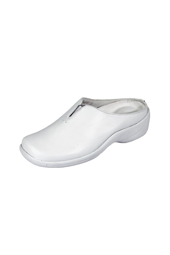 Isabella Wide Width Professional Sleek Clog WHITE 6.5