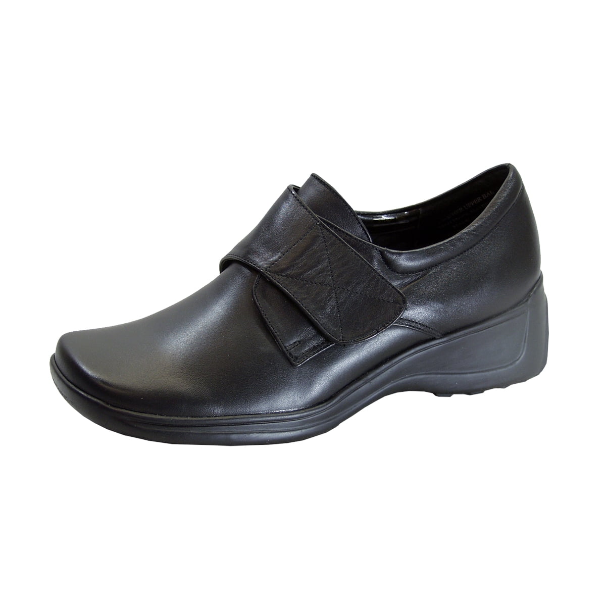 24 HOUR COMFORT Jania Wide Width Adjustable Leather Shoes BLACK 7