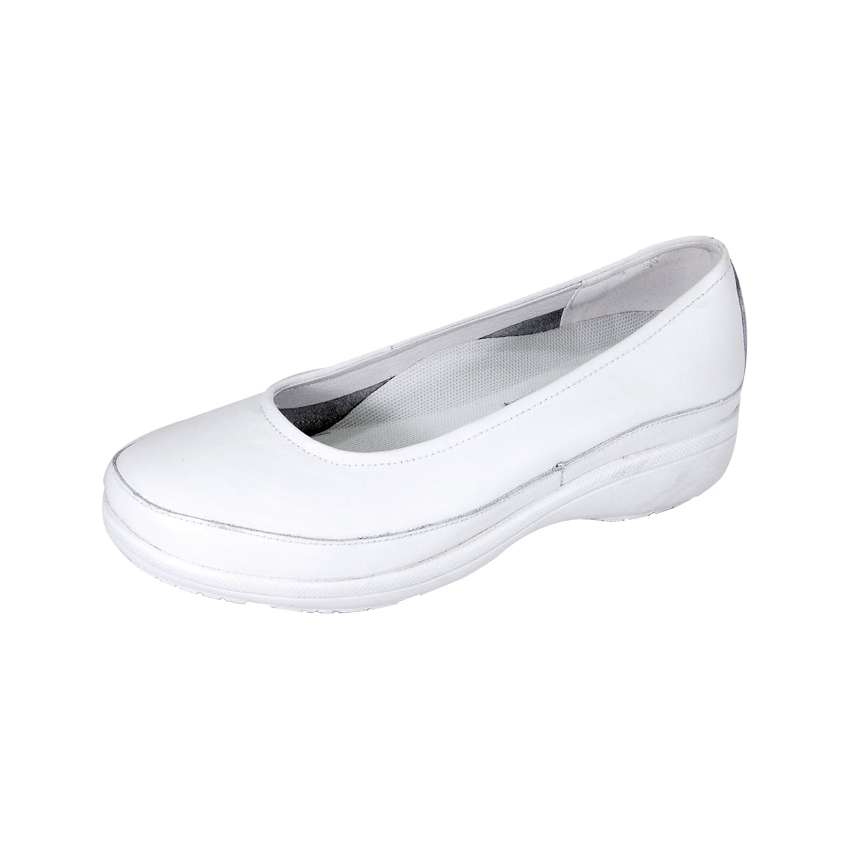 24 HOUR COMFORT Janine Wide Width Professional Sleek Shoe WHITE 7
