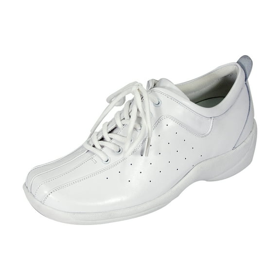 24 HOUR COMFORT Jody Wide Width Professional Sleek Shoe WHITE 9