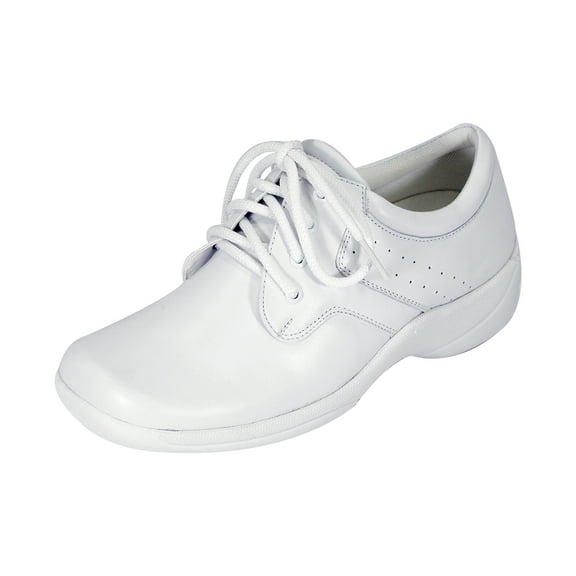 24 HOUR COMFORT Julie Wide Width Comfort Shoe For Work and Casual Attire WHITE 11
