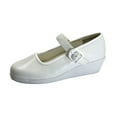 thumbnail image 1 of 24 HOUR COMFORT Justine Women's Wide Width Professional Sleek Shoe WHITE 5.5, 1 of 6