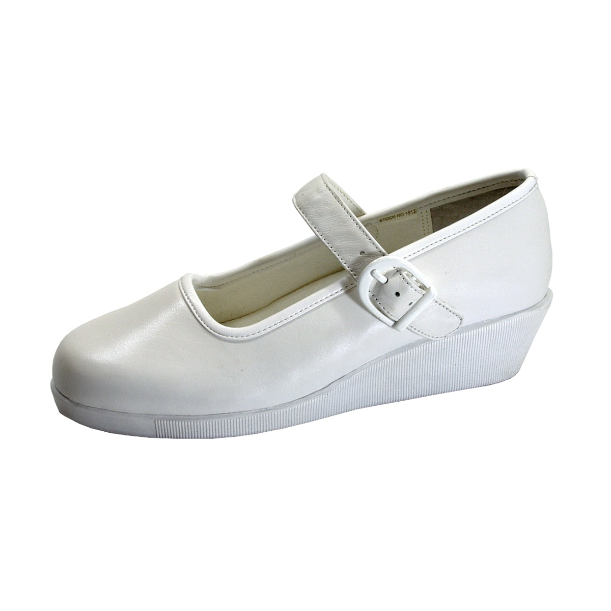 24 HOUR COMFORT Justine Women's Wide Width Professional Sleek Shoe WHITE 5