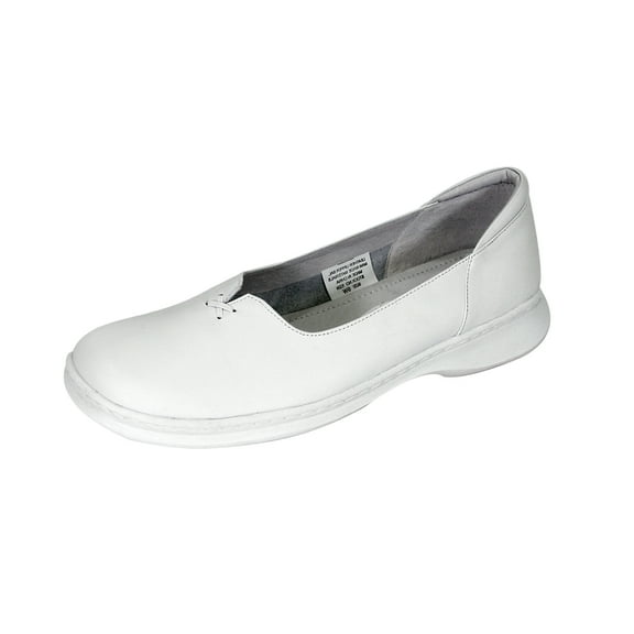 24 HOUR COMFORT Kallie Wide Width Professional Sleek Shoe WHITE 5