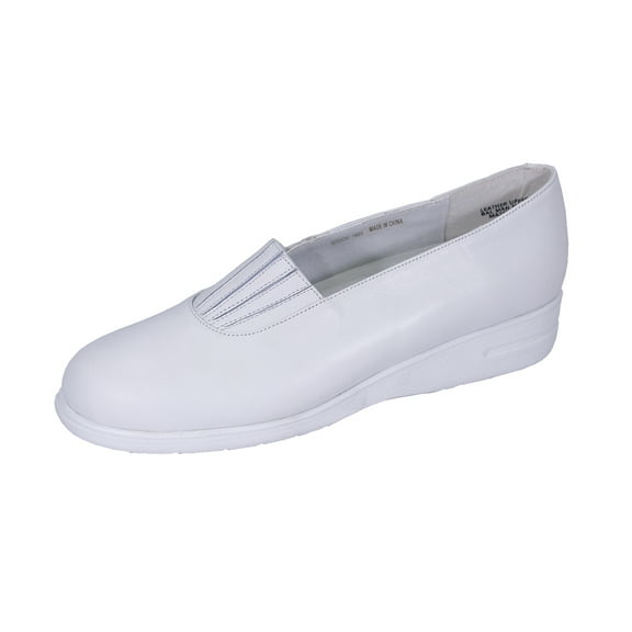 24 HOUR COMFORT Katy Wide Width Comfort Shoes For Work and Casual Attire WHITE 5