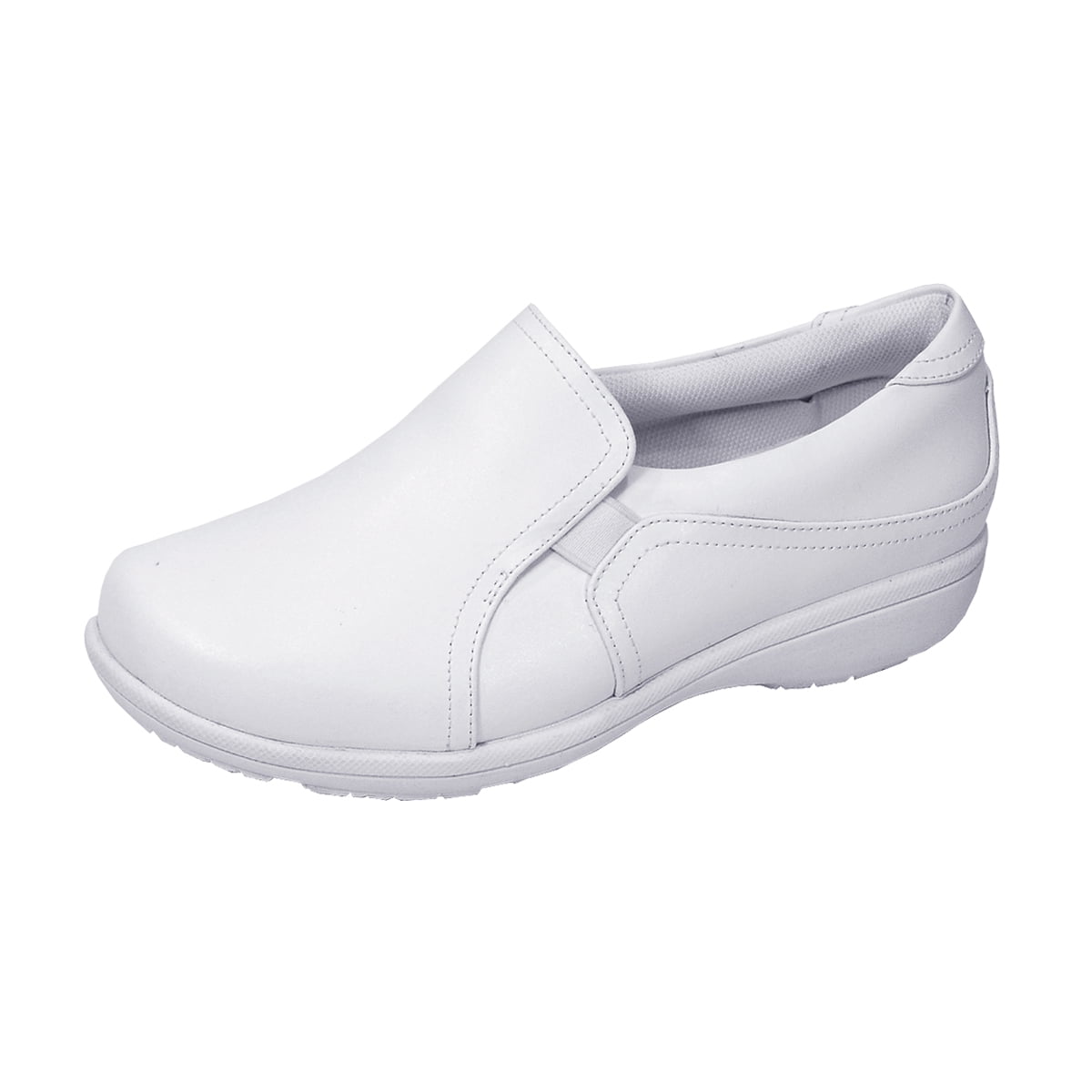 24 HOUR COMFORT Kerry Wide Width Professional Sleek Shoe WHITE 6