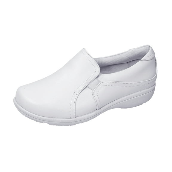 24 HOUR COMFORT Kerry Wide Width Professional Sleek Shoe WHITE 9.5