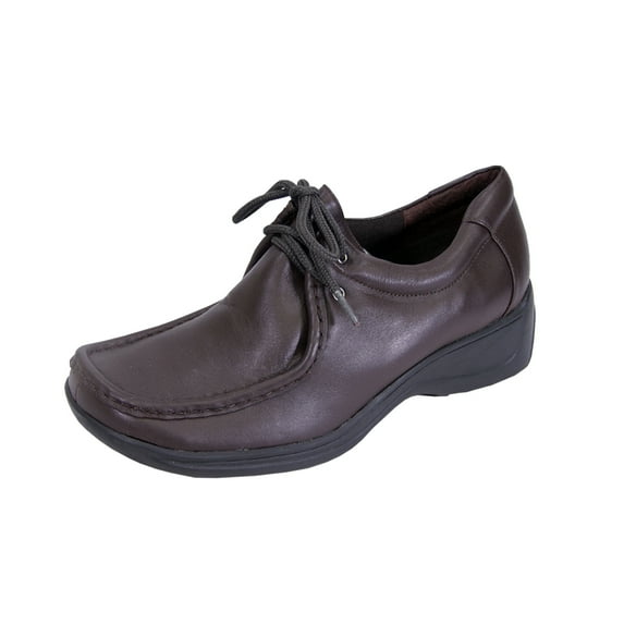 24 HOUR COMFORT Kris Wide Width Comfort Shoes For Work and Casual Attire BROWN 8