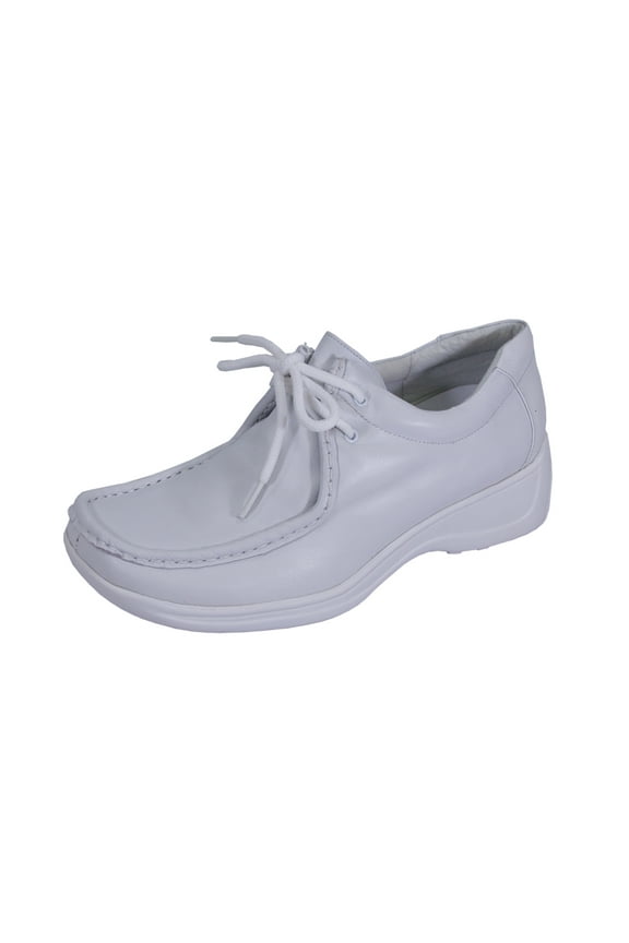 Kris Wide Width Comfort Shoes For Work and Casual Attire WHITE 10.5