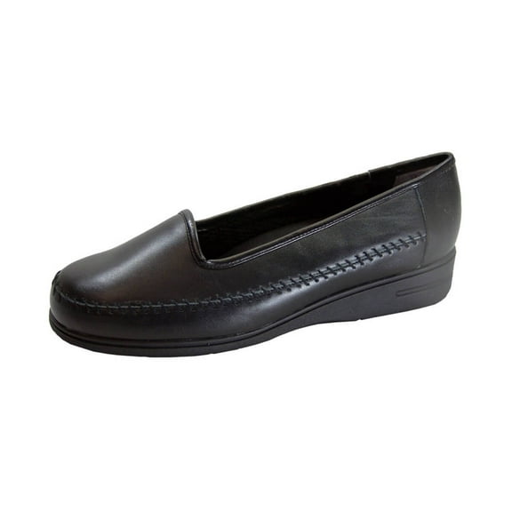 24 HOUR COMFORT Kya Women's Wide Width Leather Slip-On Shoes