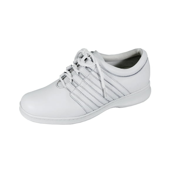 24 HOUR COMFORT Lara Wide Width Oxford Lace-up Shoes WHITE 9.5