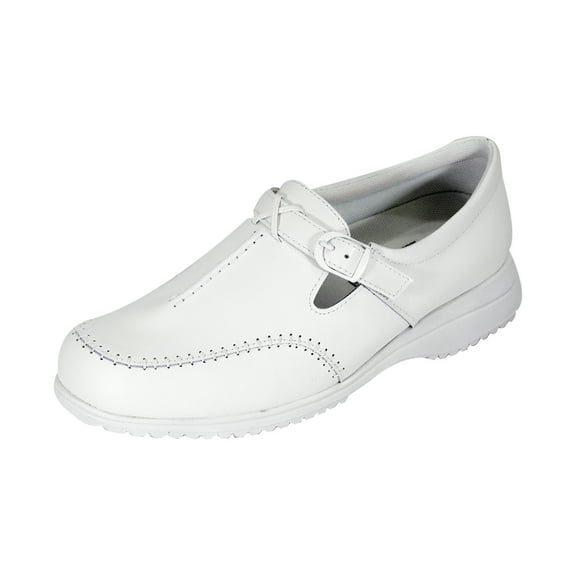 24 HOUR COMFORT Lauren Wide Width Comfort Shoe For Work and Casual Attire WHITE 6