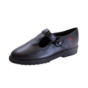 24 HOUR COMFORT Lela Womens Wide Width Leather Shoes BLACK 9.5