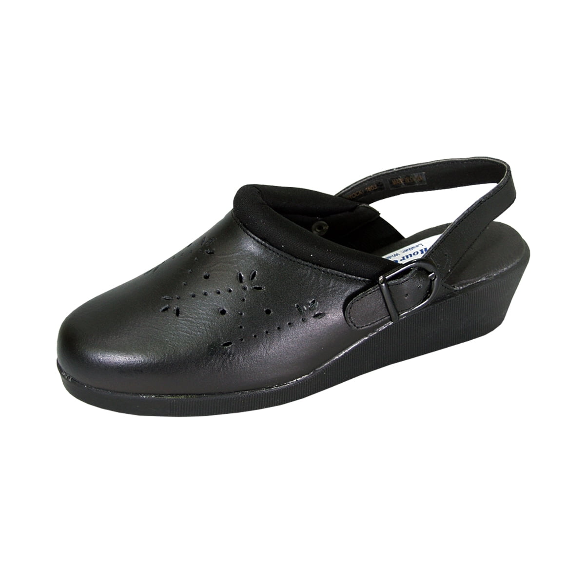 24 HOUR COMFORT Libby Wide Width Professional Sleek Shoe BLACK 6.5