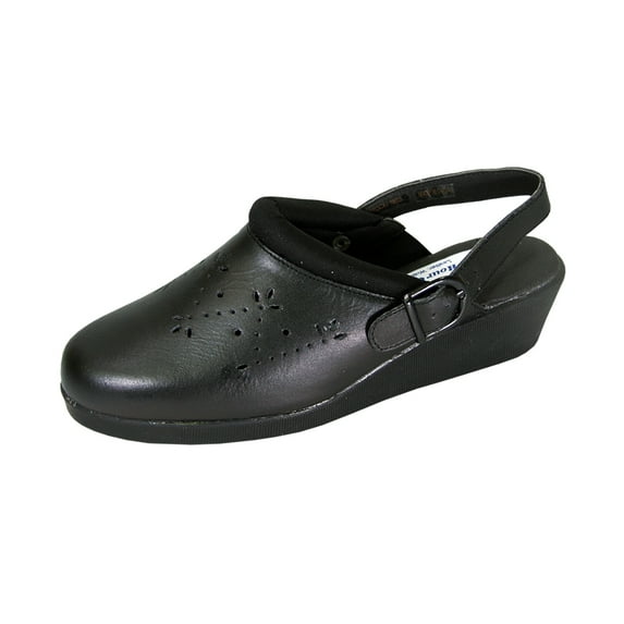 24 HOUR COMFORT Libby Wide Width Professional Sleek Shoe BLACK 6.5