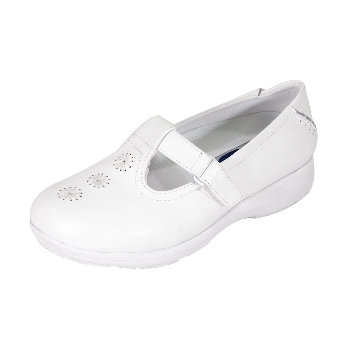 24 HOUR COMFORT Lily Wide Width Professional Sleek Shoe WHITE 5.5