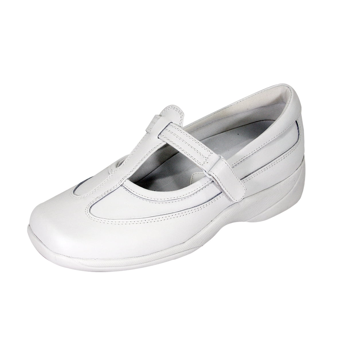24 HOUR COMFORT Liz Wide Width Professional Sleek Shoe WHITE 9.5