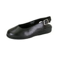 thumbnail image 1 of 24 HOUR COMFORT Lucille Wide Width Closed Toe Leather Slingback BLACK 6.5, 1 of 6