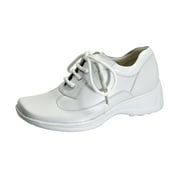 24 HOUR COMFORT Maja Womens Wide Width Leather Oxfords WHITE 12