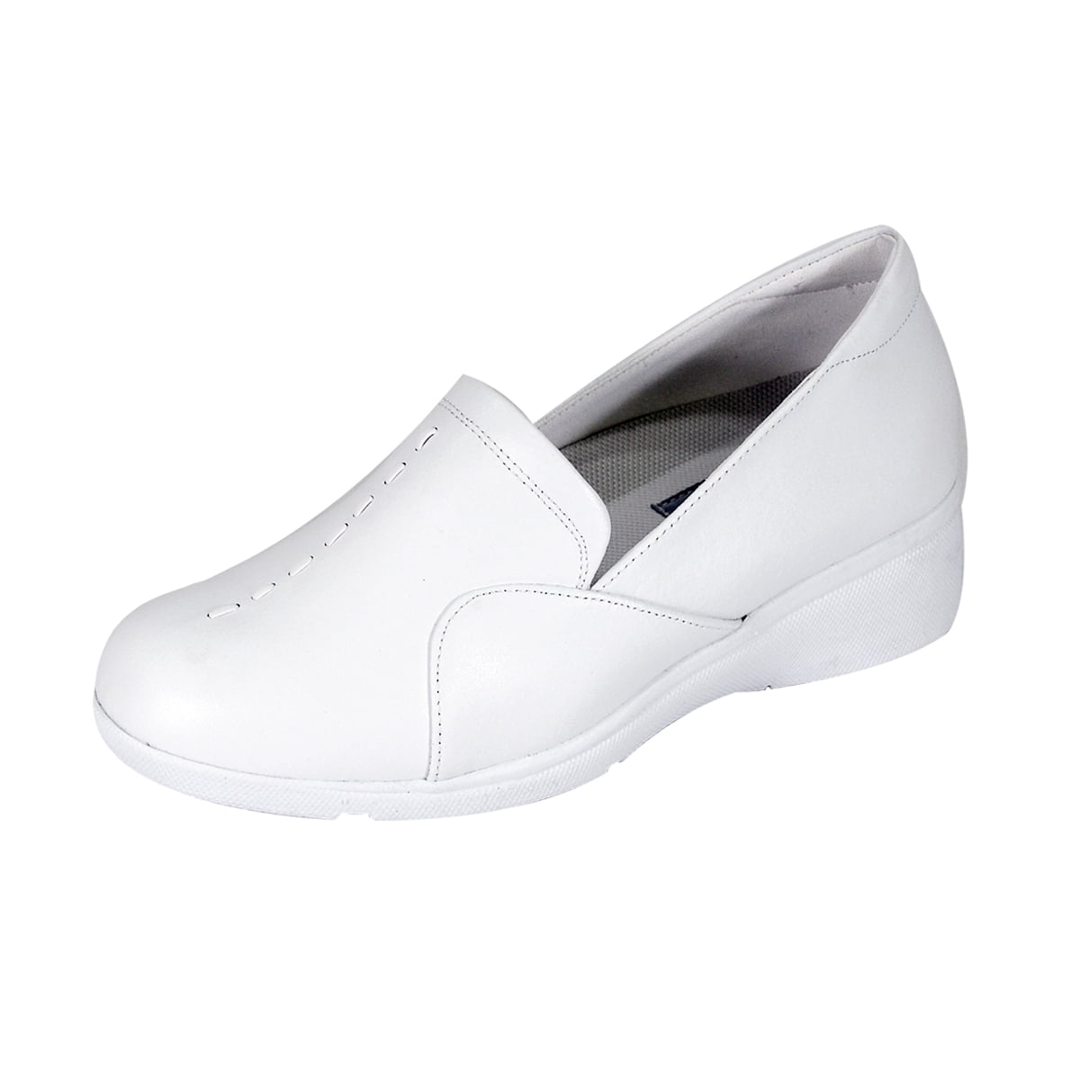 24 HOUR COMFORT Mandy Wide Width Professional Sleek Shoe WHITE 11