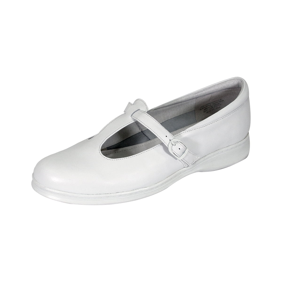 24 HOUR COMFORT Martha Wide Width Comfort Shoe For Work and Casual Attire WHITE 10.5