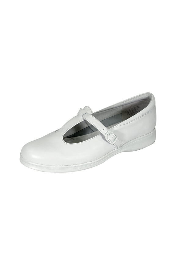 Martha Wide Width Comfort Shoe For Work and Casual Attire WHITE 11
