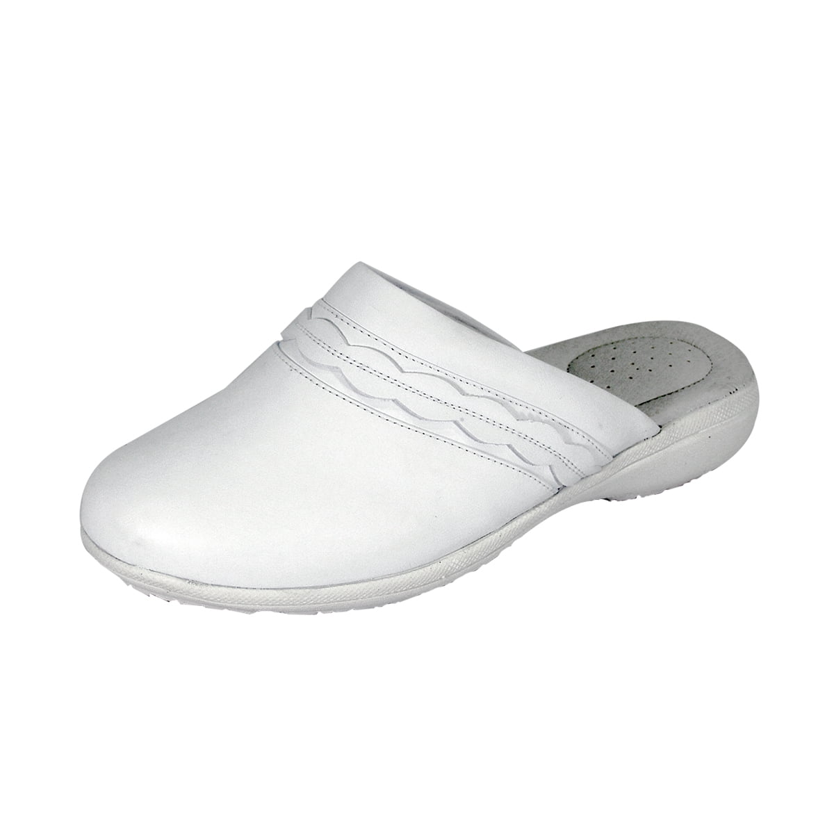 24 HOUR COMFORT Maura Wide Width Comfort Shoes For Work and Casual Attire WHITE 5