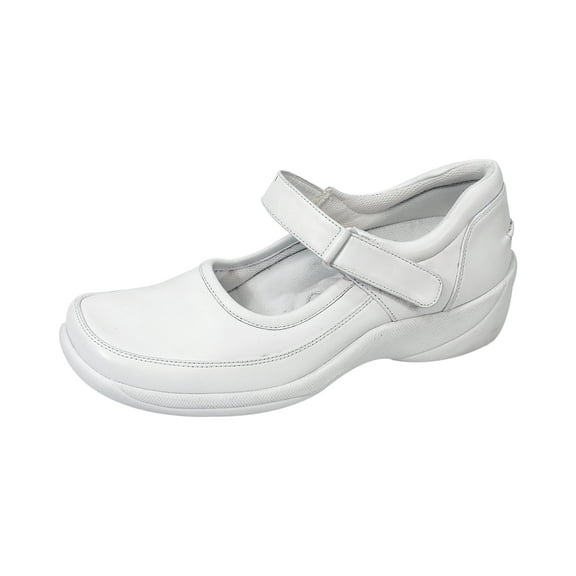 24 HOUR COMFORT Melissa Wide Width Professional Sleek Shoe WHITE 6.5