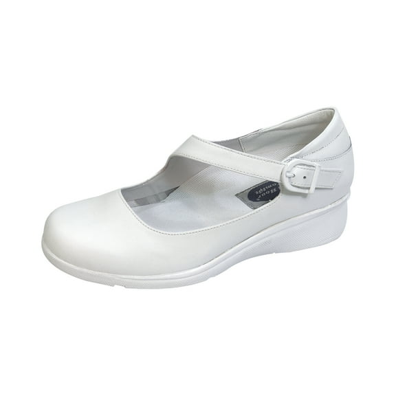24 HOUR COMFORT Michele Wide Width Professional Sleek Shoe WHITE 10