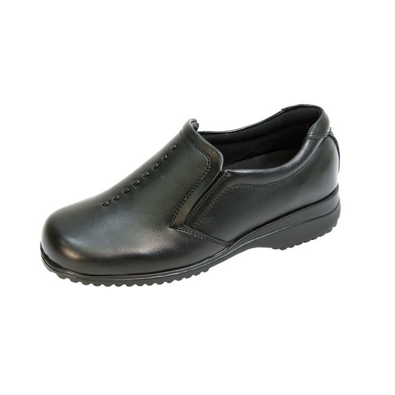 24 HOUR COMFORT Molly Wide Width Comfort Shoes For Work and Casual Attire BLACK 9.5