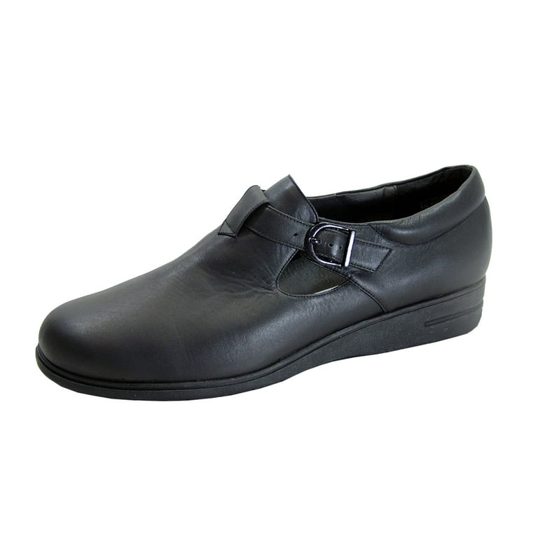 24 Hour Comfort Morgan Wide Width Shoes for Work and Casual Attire Black 12 Women s