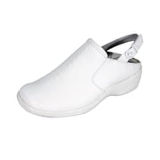 24 HOUR COMFORT Myra Wide Width Comfort Clogs For Work and Casual Attire WHITE 12