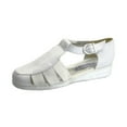 thumbnail image 1 of 24 HOUR COMFORT Nala Women's Wide Width T-Strap Comfort Leather Shoes WHITE 9.5, 1 of 6