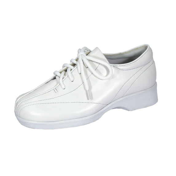 24 HOUR COMFORT Norma Wide Width Comfort Shoes For Work and Casual Attire WHITE 6