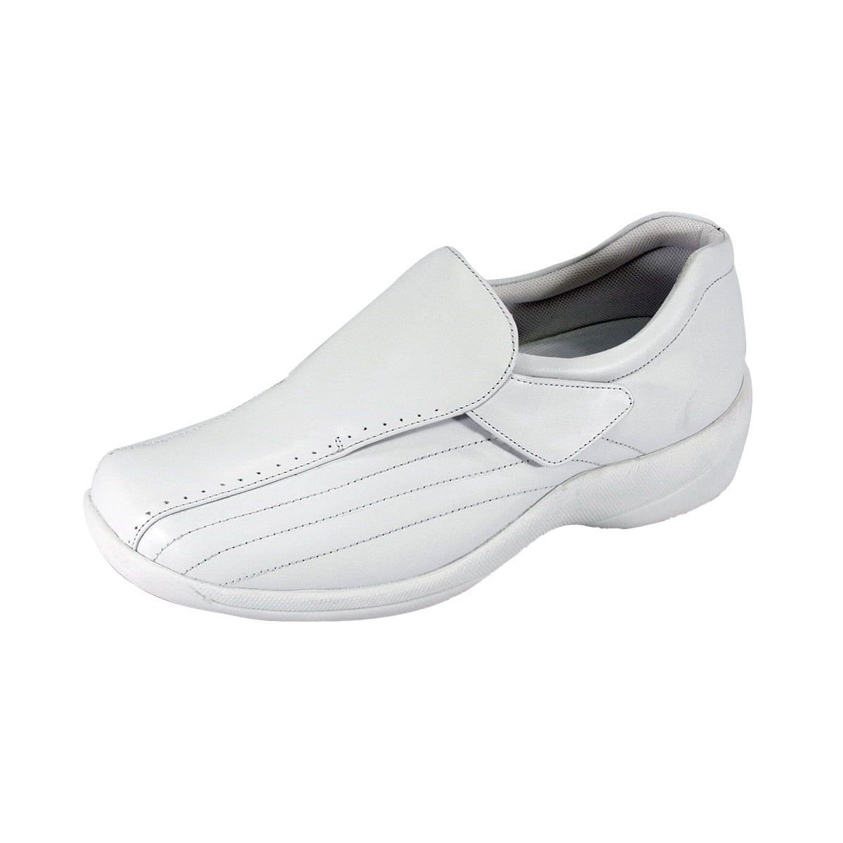 24 HOUR COMFORT Odele Wide Width Professional Sleek Shoe WHITE 6