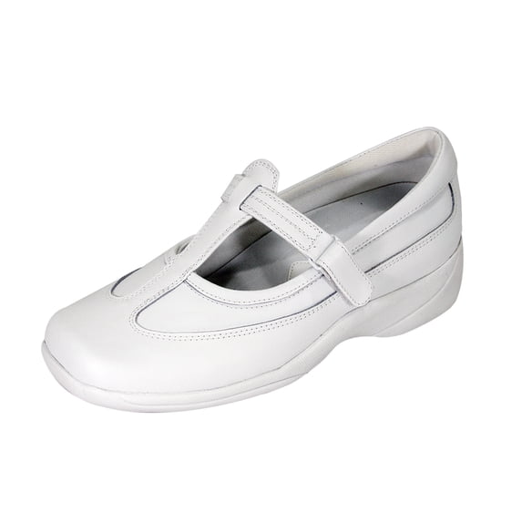 24 HOUR COMFORT Pam Wide Width Comfort Shoe For Work and Casual Attire WHITE 9