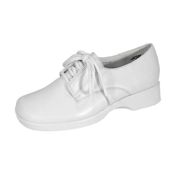 24 HOUR COMFORT Piper Wide Width Comfort Shoes For Work and Casual Attire WHITE 12