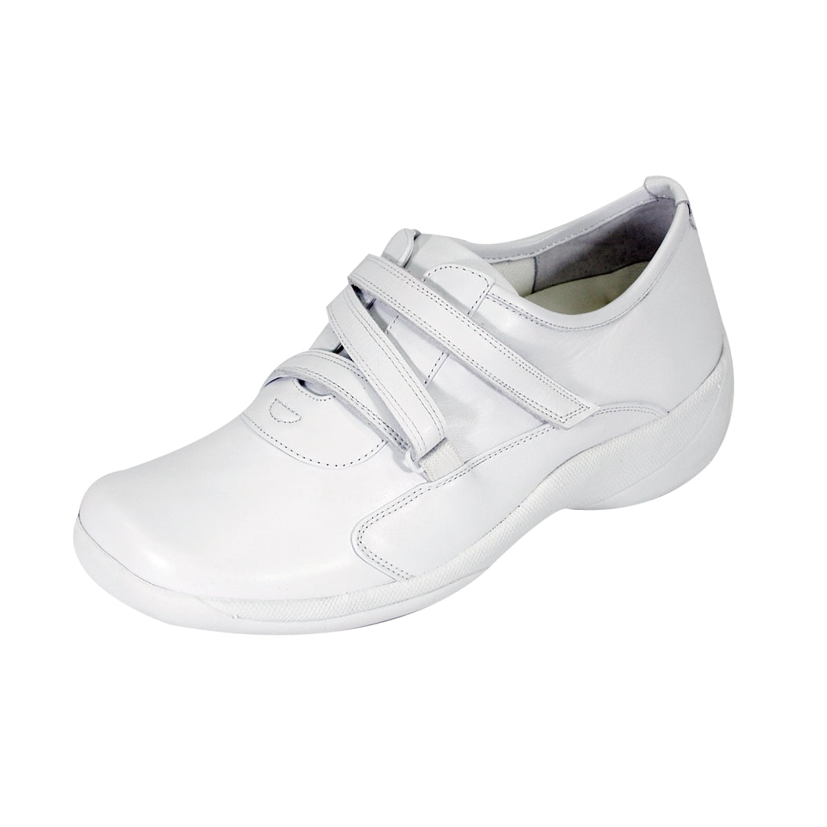 24 HOUR COMFORT Ricki Unisex Wide Width Comfort Shoe For Work and Casual Attire WHITE 8.5