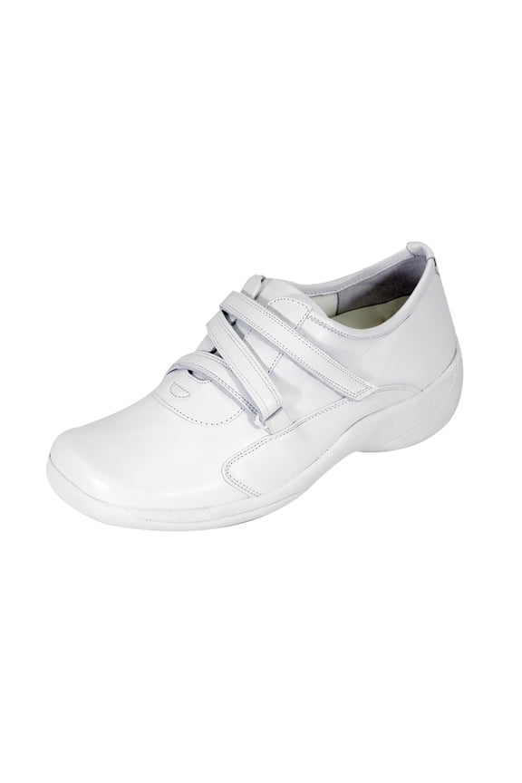 Ricki Unisex Wide Width Comfort Shoe For Work and Casual Attire WHITE 8.5