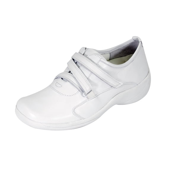 24 HOUR COMFORT Ricki Unisex Wide Width Comfort Shoe For Work and Casual Attire WHITE 8