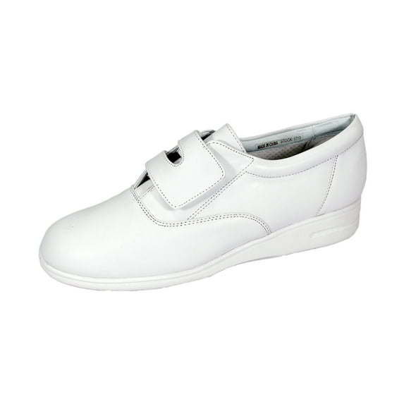 24 HOUR COMFORT Roberta Wide Width Comfort Shoes For Work and Casual Attire WHITE 5