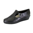 thumbnail image 1 of 24 HOUR COMFORT Shona Wide Width Comfort T-Strap Leather Shoes BLACK 5, 1 of 6